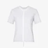 Short-sleeved Round-neck Stretch-cotton T-shirt