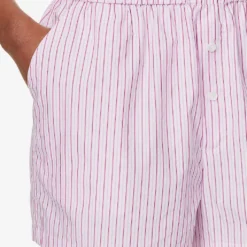 Striped High-rise Cotton-poplin Shorts -Outlet Pique Style Store R04164428 STRIPE0005 ALT03