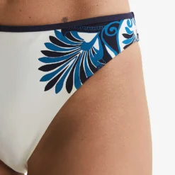 Reiss Lucille Printed High-leg Stretch Cotton-blend Bikini Bottoms -Outlet Pique Style Store R04164811 WHITEPRINT ALT03