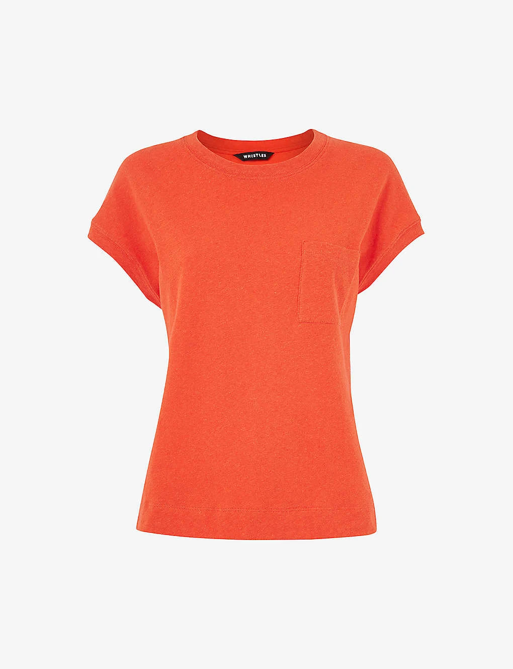 Whistles Ember Patch Pocket Linen And Cotton T-shirt 1 Whistles Ember Patch Pocket Linen And Cotton T-shirt