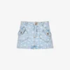 ERL Star-pattern Mid-rise Denim Mini Skirt