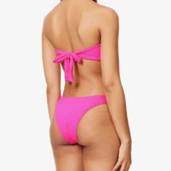 Costa Rica Recycled Polyester-blend Bikini Top -Outlet Pique Style Store R04165692 FUCHSIACRINKLE ALT03