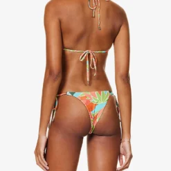 Hanalei Abstract-print Stretch-recycled Nylon Bikini Top -Outlet Pique Style Store R04165713 BIRDOFPARADISE ALT02