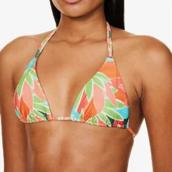 Hanalei Abstract-print Stretch-recycled Nylon Bikini Top -Outlet Pique Style Store R04165713 BIRDOFPARADISE ALT03