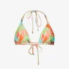 Hanalei Abstract-print Stretch-recycled Nylon Bikini Top