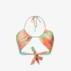 Copacabana Abstract-print Stretch-recycled Nylon Bikini Top