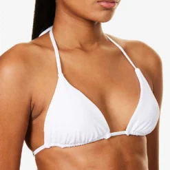Palma Stretch-recycled Nylon Bikini Top -Outlet Pique Style Store R04165717 WHITE ALT03