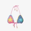 It's Now Cool Crochet Sea Me Crocheted Cotton Triangle Bikini Top