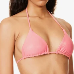 It's Now Cool Luxe Metallic Triangle Bikini Top -Outlet Pique Style Store R04165802 CANDY ALT04