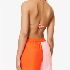 It's Now Cool Vacay Colour-blocked Mid-rise Cotton Shorts -Outlet Pique Style Store R04165805 CANDY ALT03