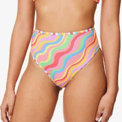 It's Now Cool Rainbow High-rise Bikini Bottoms -Outlet Pique Style Store R04165810 RAINBOW ALT02