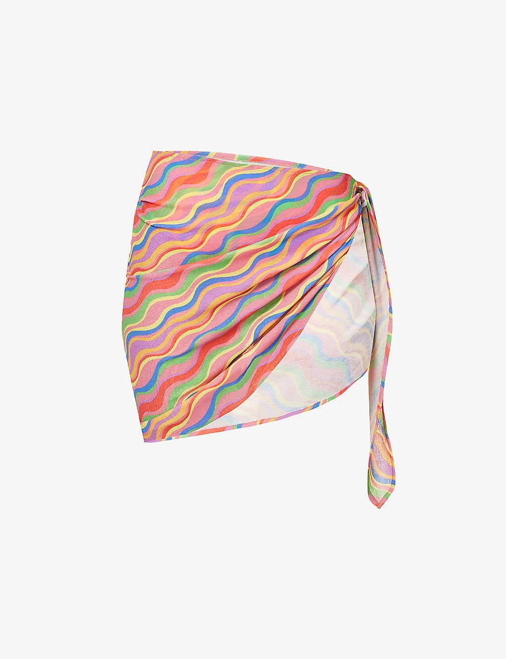 It's Now Cool Rainbow Striped Mesh Sarong 1 It's Now Cool Rainbow Striped Mesh Sarong