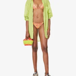 It's Now Cool Sancho Floral-print Recycled Polyester-blend Bikini Bottoms -Outlet Pique Style Store R04165817 SANCHO ALT01