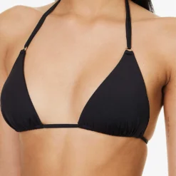 Hanalei Triangle Recycled-nylon-blend Bikini Top -Outlet Pique Style Store R04165929 BLACKREC ALT03