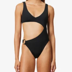 St. Barth's Cut-out Recycled-polyester-blend Swimsuit 5 St. Barth's Cut-out Recycled-polyester-blend Swimsuit -Outlet Pique Style Store R04165931 BLACKREC ALT01