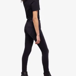 THE KOOPLES Logo-embellished Slim-fit Mid-rise Stretch Denim Jeans -Outlet Pique Style Store R04166186 BLACK ALT02