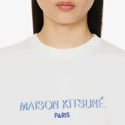 Brand-embroidered Ribbed-trim Cotton-jersey T-shirt -Outlet Pique Style Store R04166220 OFFWHITE ALT04