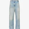 Palm Angels Distressed Straight-leg Mid-rise Jeans