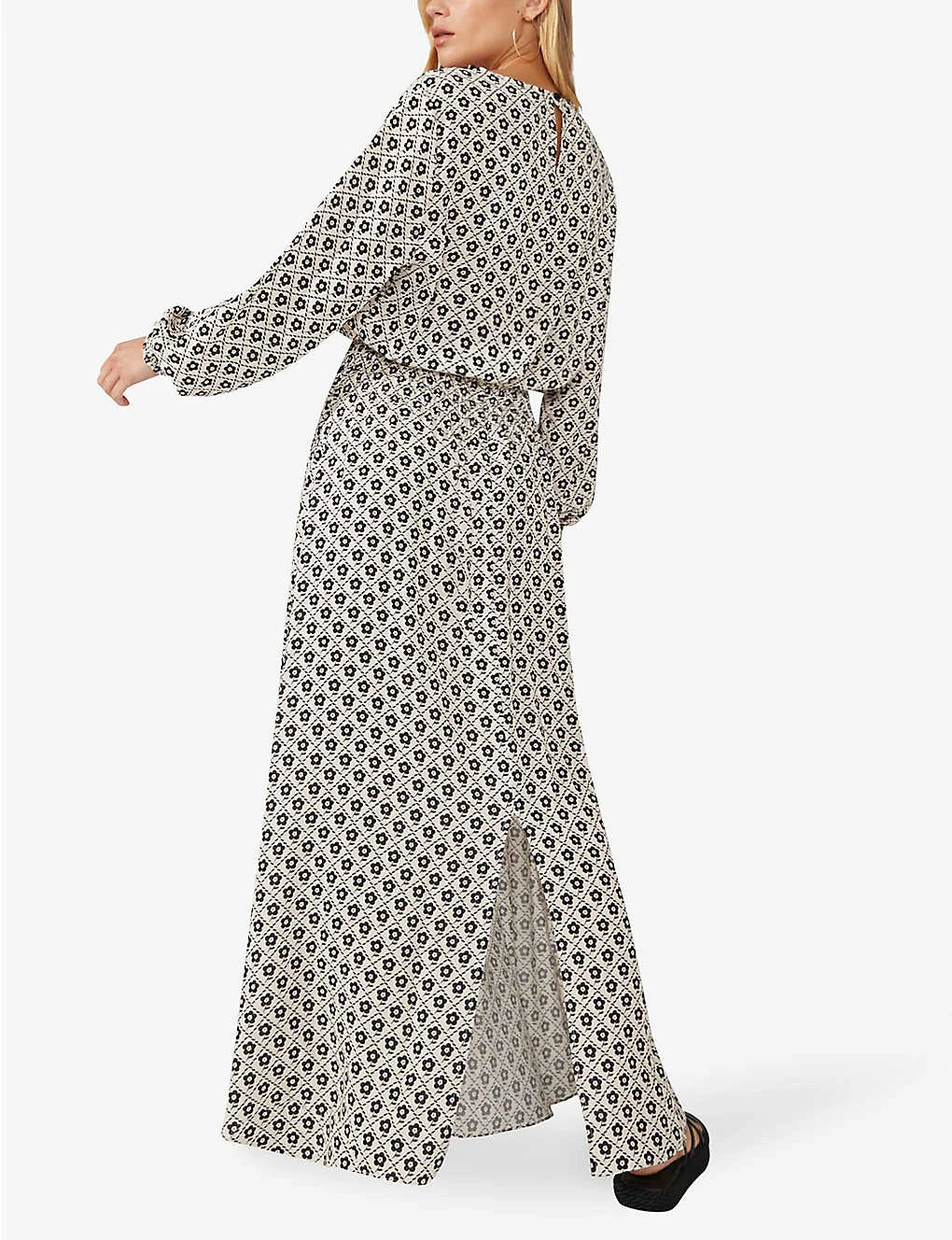 Floral-print High-rise Woven Maxi Skirt 2 Floral-print High-rise Woven Maxi Skirt - Image 2