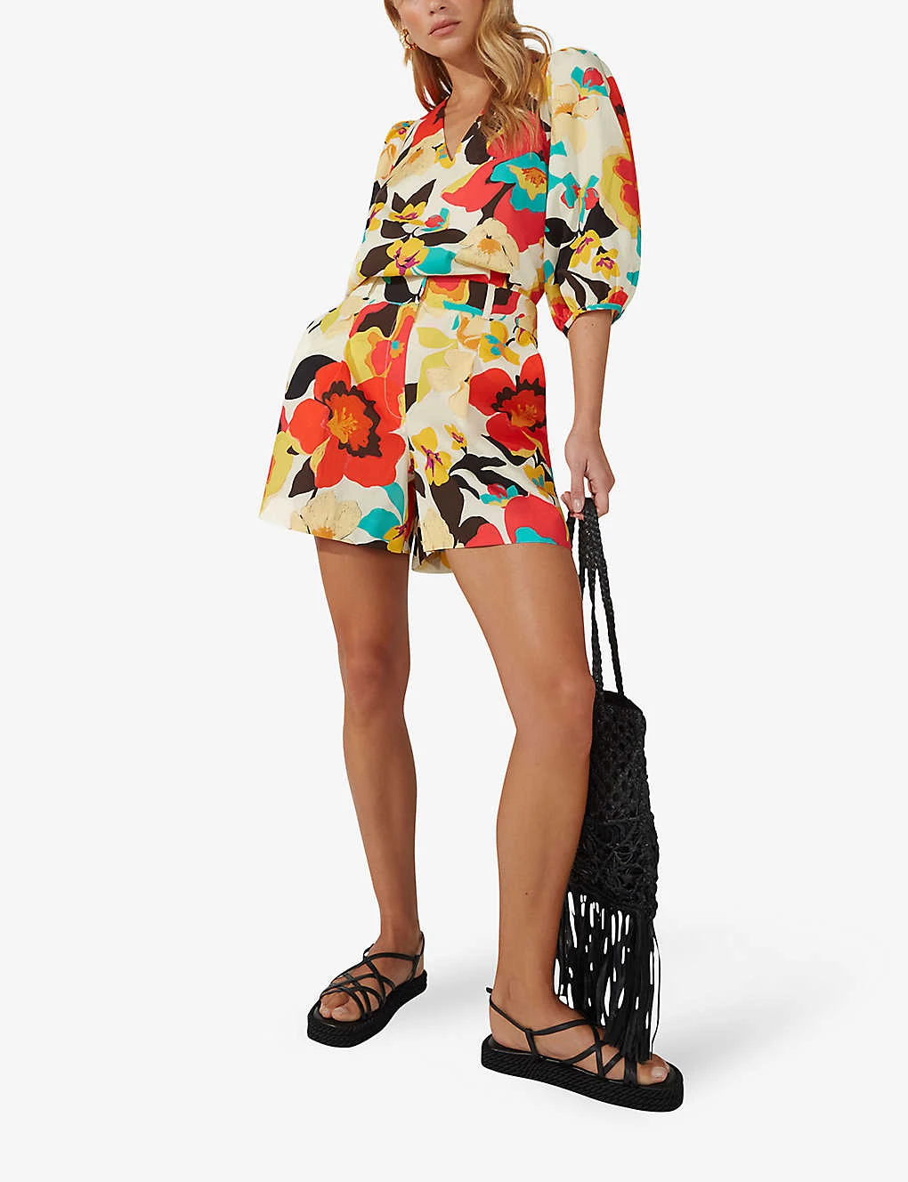 Floral-print High-rise Cotton Shorts 2 Floral-print High-rise Cotton Shorts - Image 2