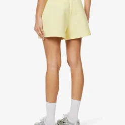 Logo-print Mid-rise Organic-cotton Sweat Shorts -Outlet Pique Style Store R04166484 TRANSPARENTYELLOW ALT03