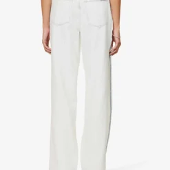 GOOD AMERICAN Good Boy Side-split Relaxed-fit Denim-blend Jeans -Outlet Pique Style Store R04166599 INDIGO497 ALT04