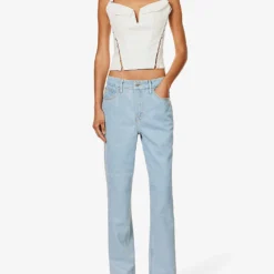 GOOD AMERICAN Good '90s Straight-leg Mi-rise Denim-blend Jeans -Outlet Pique Style Store R04166600 INDIGO498 ALT02