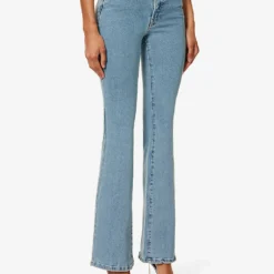 GOOD AMERICAN Good Legs Flared Low-rise Stretch-denim Jeans -Outlet Pique Style Store R04166603 INDIGO492 ALT03