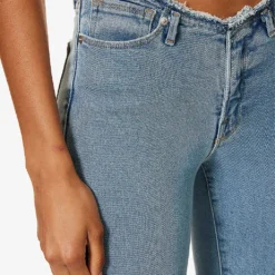 GOOD AMERICAN Good Legs Flared Low-rise Stretch-denim Jeans -Outlet Pique Style Store R04166603 INDIGO492 ALT05