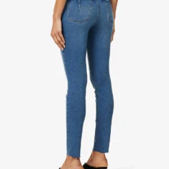 GOOD AMERICAN Good Legs Raw-hem Tapered High-rise Stretch-denim Jeans -Outlet Pique Style Store R04166605 INDIGO451 ALT04