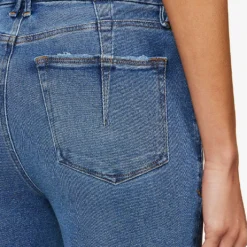 GOOD AMERICAN Good Legs Raw-hem Tapered High-rise Stretch-denim Jeans -Outlet Pique Style Store R04166605 INDIGO451 ALT05