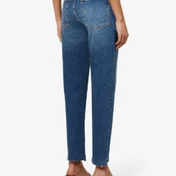 GOOD AMERICAN The Weekender Straight-leg Mid-rise Stretch Recycled-denim Jeans -Outlet Pique Style Store R04166610 INDIGO394 ALT04