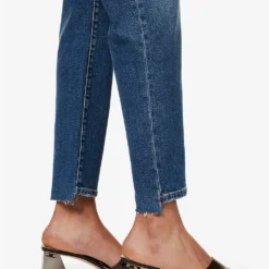 GOOD AMERICAN The Weekender Straight-leg Mid-rise Stretch Recycled-denim Jeans -Outlet Pique Style Store R04166610 INDIGO394 ALT05