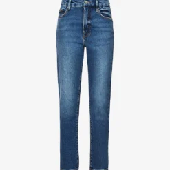 GOOD AMERICAN The Weekender Straight-leg Mid-rise Stretch Recycled-denim Jeans