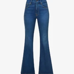 GOOD AMERICAN Good Petite Flare Flared-leg Mid-rise Stretch-denim Jeans