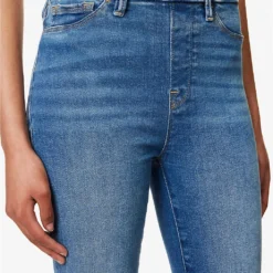 GOOD AMERICAN Pull On Faded-wash Flared-leg High-rise Stretch-denim Jeans -Outlet Pique Style Store R04166635 INDIGO490 ALT05