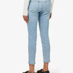 GOOD AMERICAN Good Faded-wash Slim-leg High-rise Recycled Stretch-denim Jeans -Outlet Pique Style Store R04166637 INDIGO458 ALT03