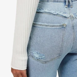 GOOD AMERICAN Good Faded-wash Slim-leg High-rise Recycled Stretch-denim Jeans -Outlet Pique Style Store R04166637 INDIGO458 ALT04