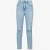 GOOD AMERICAN Good Faded-wash Slim-leg High-rise Recycled Stretch-denim Jeans