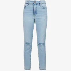 GOOD AMERICAN Good Faded-wash Slim-leg High-rise Recycled Stretch-denim Jeans