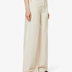Rag & Bone Featherweight Sofie Wide-leg Upcycled Denim-blend Jeans -Outlet Pique Style Store R04166647 ECRU ALT02