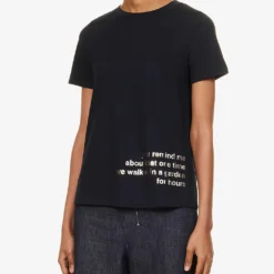 Aris Text-print Cotton-jersey T-shirt -Outlet Pique Style Store R04167372 ULTRAMARINE ALT02