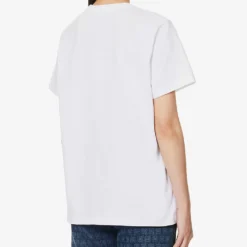 Ganni Dream Graphic-print Relaxed-fit Organic Cotton-jersey T-shirt -Outlet Pique Style Store R04167525 BRIGHTWHITE ALT03