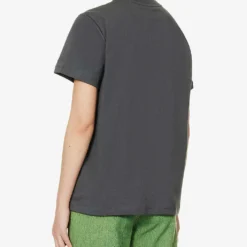 Ganni Dance Graphic-print Relaxed-fit Organic Cotton-jersey T-shirt -Outlet Pique Style Store R04167530 VOLCANICASH ALT03