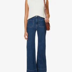 St Monica Flared High-rise Organic Denim-blend Jeans 8 St Monica Flared High-rise Organic Denim-blend Jeans -Outlet Pique Style Store R04167930 VINTAGE95 ALT01