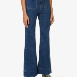 St Monica Flared High-rise Organic Denim-blend Jeans 9 St Monica Flared High-rise Organic Denim-blend Jeans -Outlet Pique Style Store R04167930 VINTAGE95 ALT02