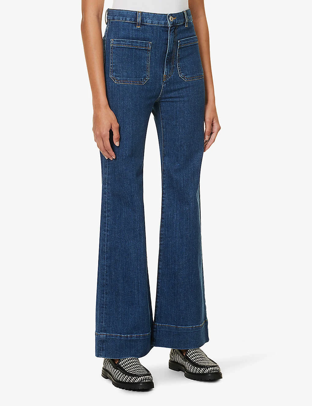 St Monica Flared High-rise Organic Denim-blend Jeans 3 St Monica Flared High-rise Organic Denim-blend Jeans - Image 3