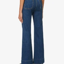 St Monica Flared High-rise Organic Denim-blend Jeans 10 St Monica Flared High-rise Organic Denim-blend Jeans -Outlet Pique Style Store R04167930 VINTAGE95 ALT03