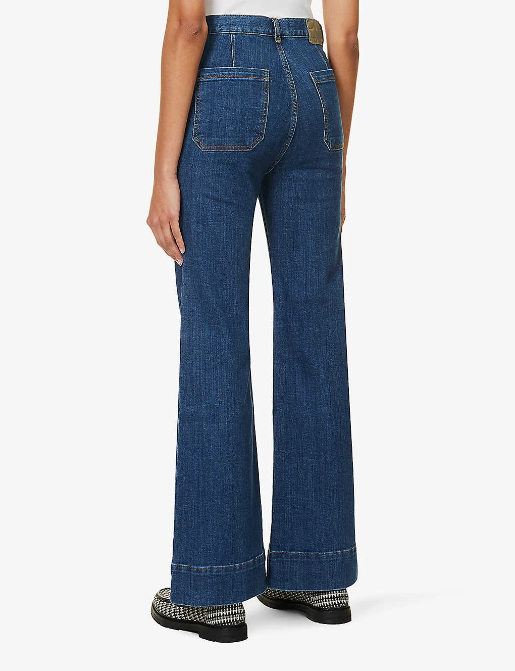 St Monica Flared High-rise Organic Denim-blend Jeans 4 St Monica Flared High-rise Organic Denim-blend Jeans - Image 4