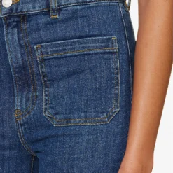 St Monica Flared High-rise Organic Denim-blend Jeans 11 St Monica Flared High-rise Organic Denim-blend Jeans -Outlet Pique Style Store R04167930 VINTAGE95 ALT04